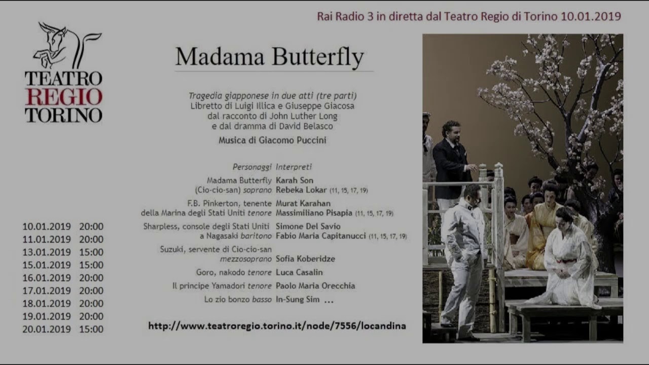 Madama Butterfly Teatro Regio Torino 10.01.2019