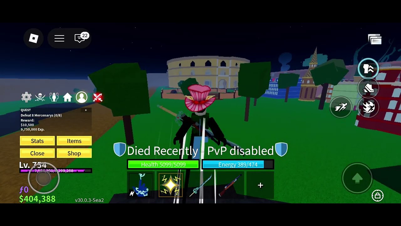 Blox fruit gameplay second sea 