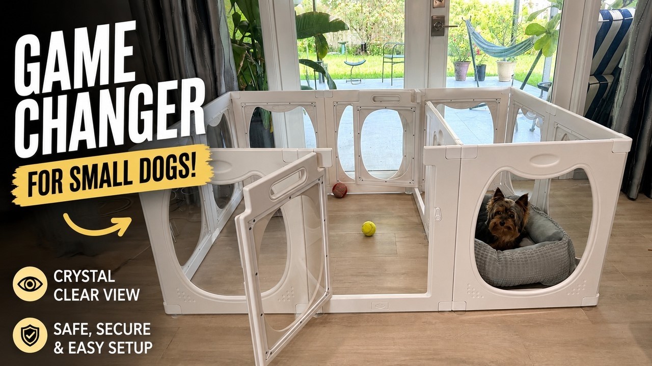 The Clear Dog Playpen I Did Not Know I Needed