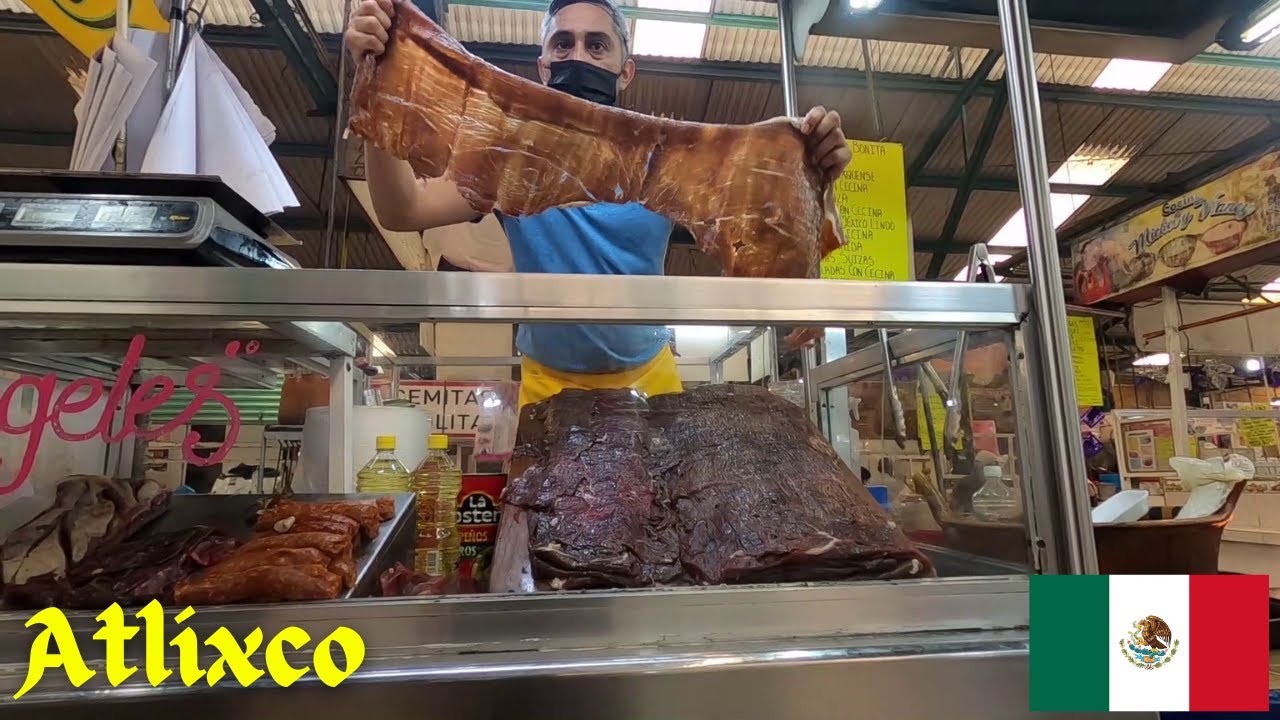 Famous Cecina Ladies Of Atlixco Market | Puebla Mexico 🇲🇽