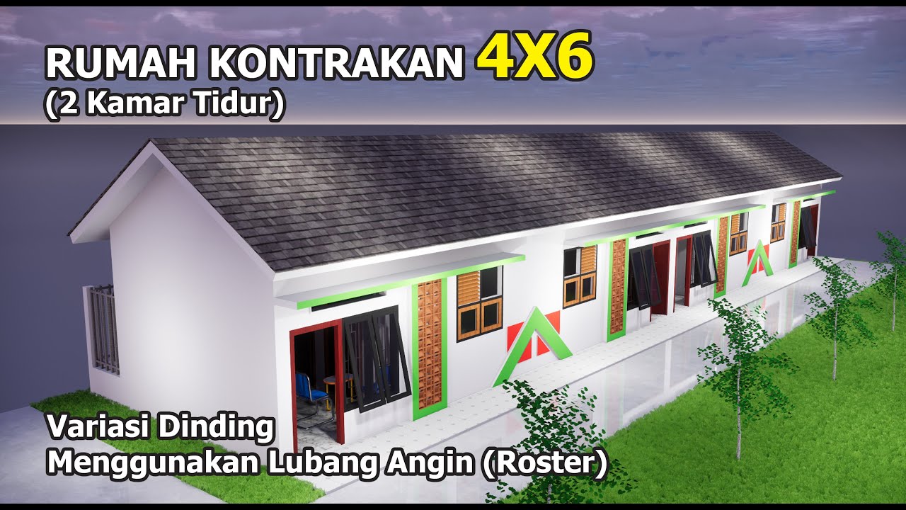 Rumah kontrakan 4x6 2 kamar