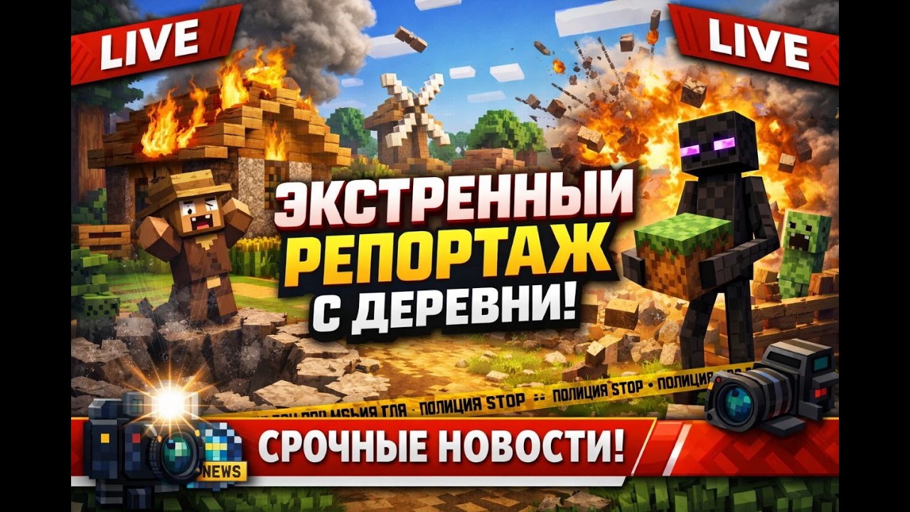 ЭКСТРЕННЫЙ РЕПОРТАЖ ИЗ МАЙНКРАФТА!!