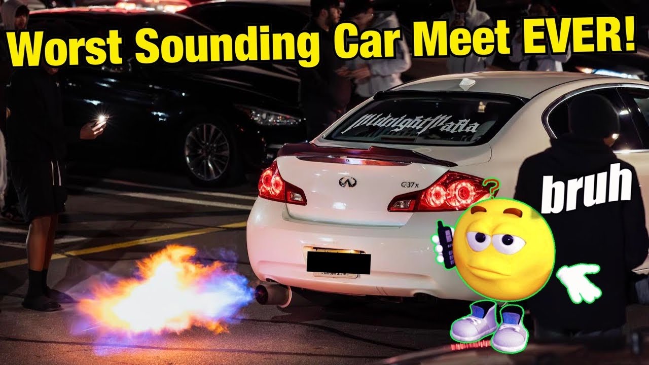 CLOWNS RUIN CAR MEET BY REVVING THEIR SH*TBOXES!!! - Negative IQ Car Meet