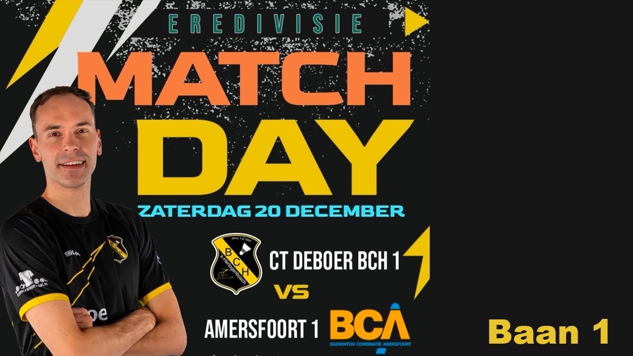 Eredivisie ct DeBoer BCH 1 vs Amersfoort - Baan 1