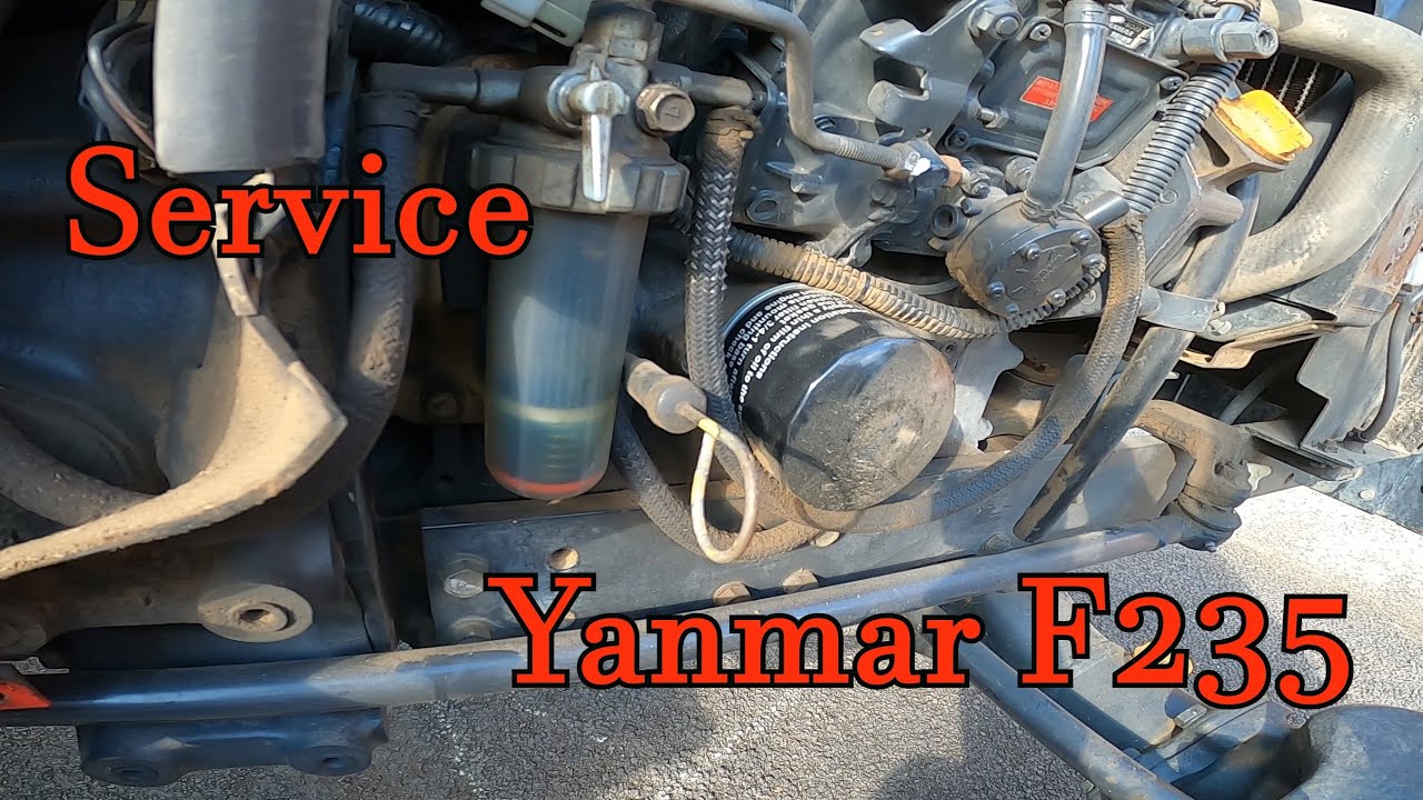 🚜 Yanmar F235 nagyszervíz, olajcsere, olajszűrő csere, levegőszűrő TRÜKK, üzemanyag szűrő