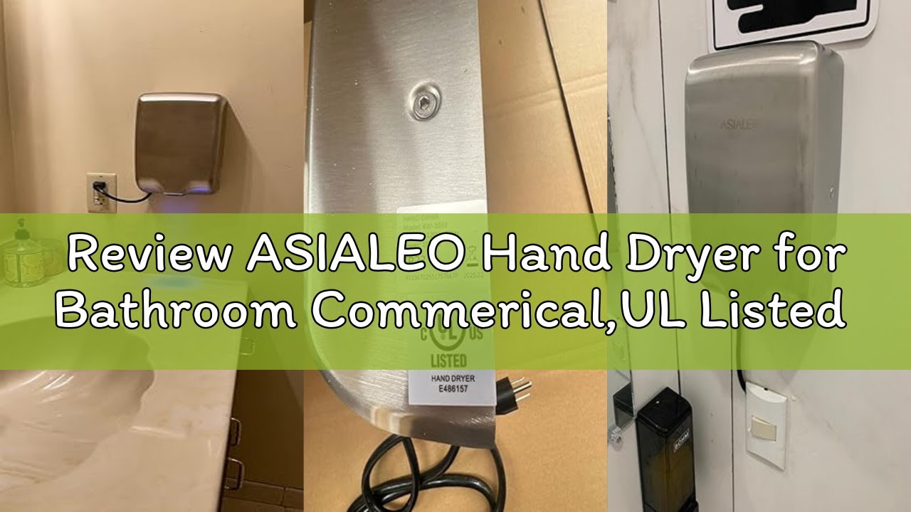 Review ASIALEO Hand Dryer for Bathroom Commerical,UL Listed and ADA Compliant Automatic Electric Plu