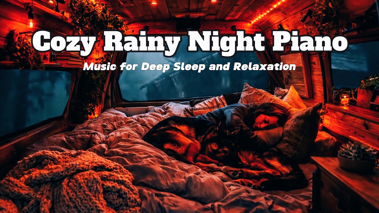Cozy Rainy Night Piano Music for Deep Sleep and Relaxation