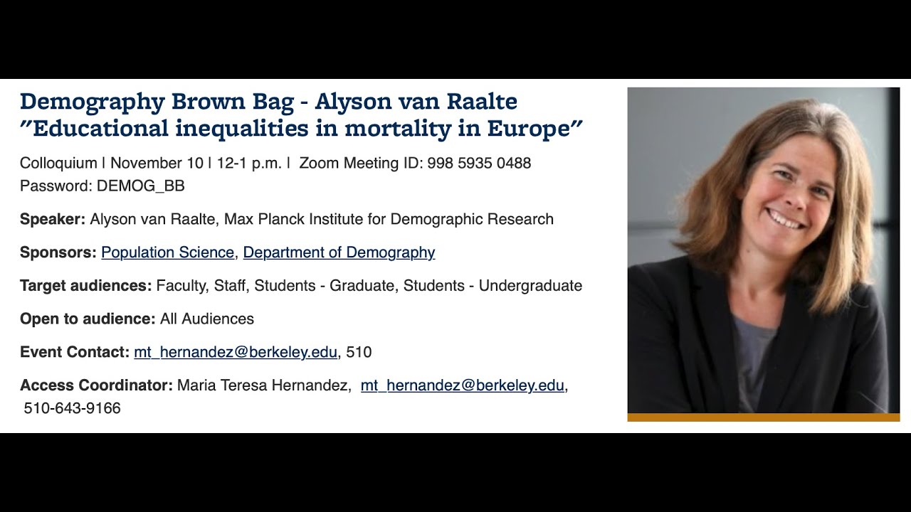 Alyson Van Raalte - Educational inequalities in mortality in Europe
