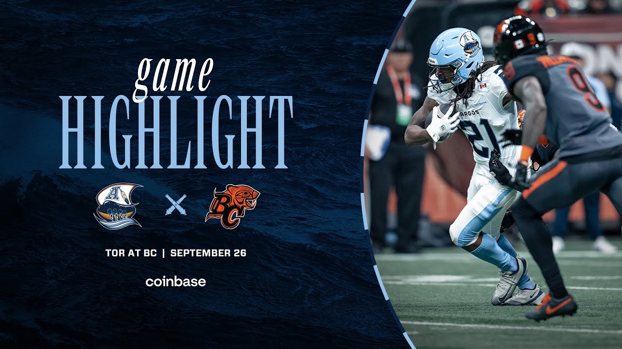 Game Highlights Presented by Coinbase | Week 17 Toronto vs. BC, September 26, 2025
