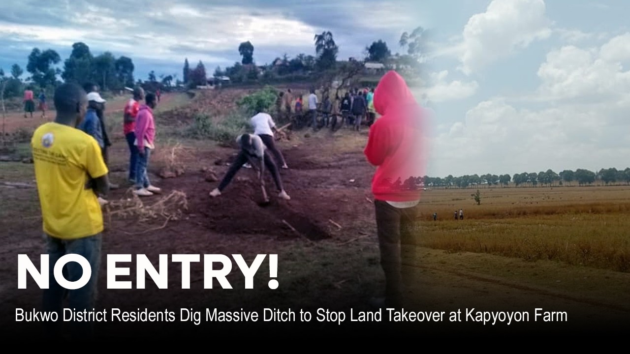 NO ENTRY! Bukwo District Residents Dig Massive Ditch to Stop Land Takeover at Kapyoyon Farm