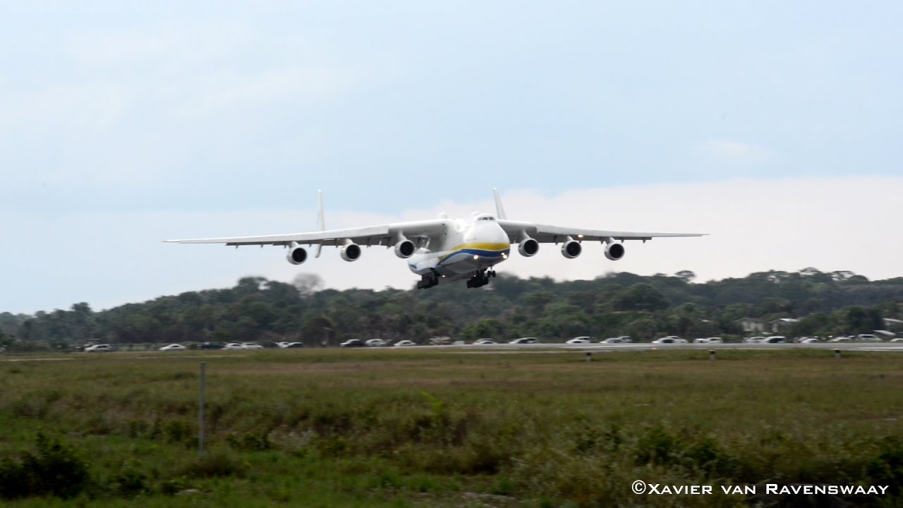 Antonov Airlines Antonov An-225 landing at Johan Adolf Pengel International airport