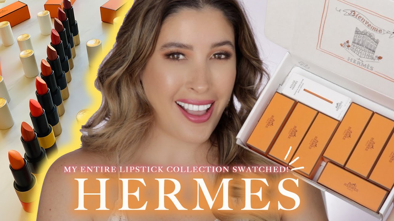 ALL HERMES LIPSTICK COLLECTION Lips & Arm Swatches Light Medium Skintone Hermès Rouge