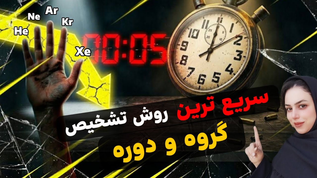  ✨ سریع‌ترین روش تعیین گروه و دوره عنصر | بدون جدول تناوبی ، بدون آرایش الکترونی 