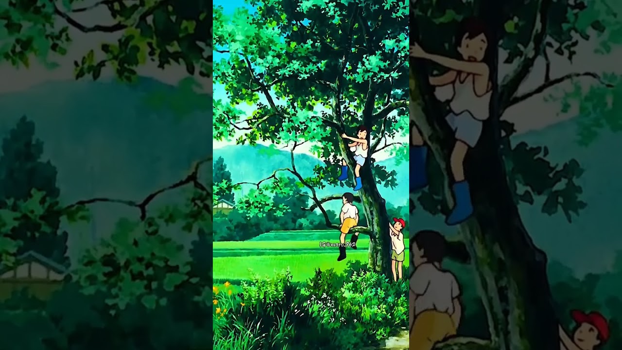 A Peaceful Village Life❤️ #shorts #villagelife #anime #2danimation #peaceful#lofi #village#dog#love
