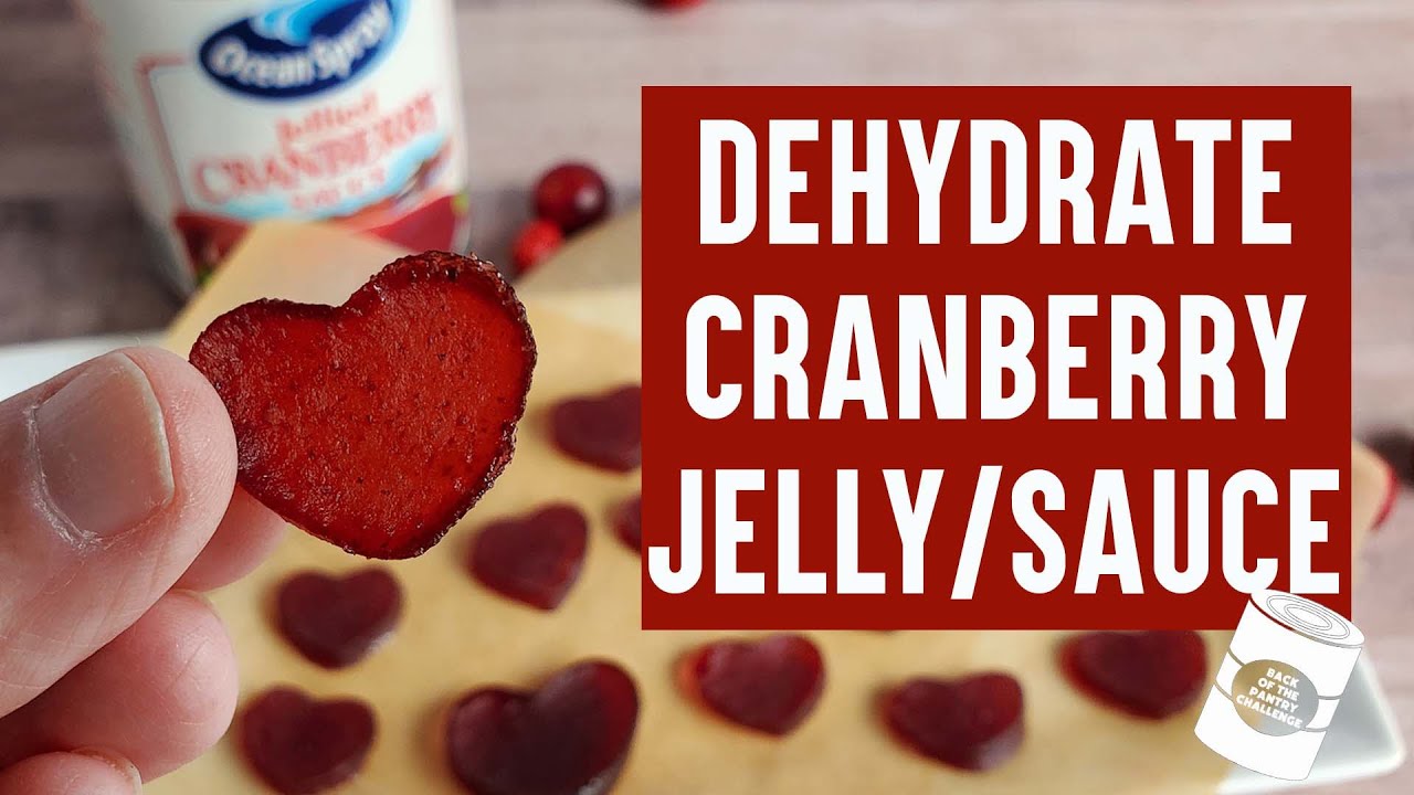 Dehydrate Cranberry Jelly for Cranberry Gummies - Back of the Pantry Challenge