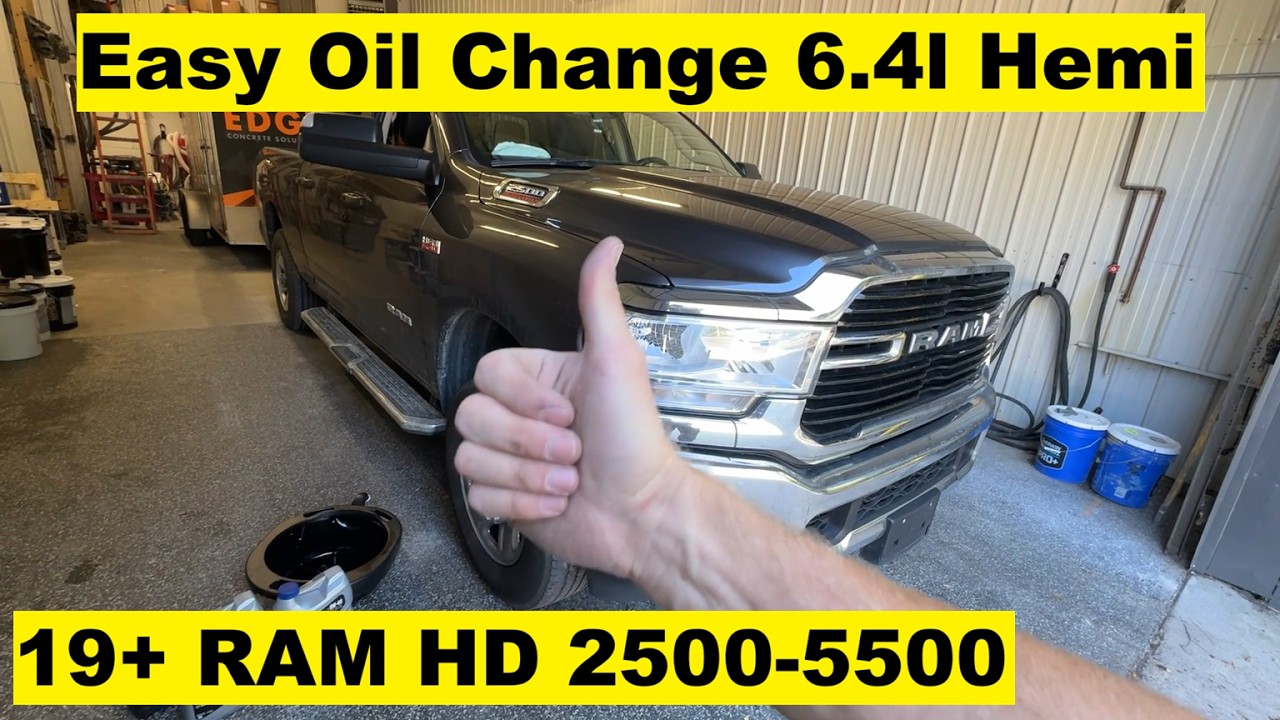 6.4 Hemi v8 Oil Change RAM HD 2500 3500 4500 5500 19 20 21 22 23 24 25 26 2019 2020 2021 2022 2023