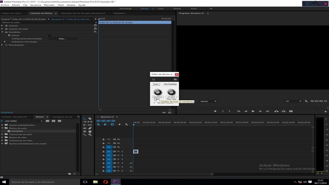 Tutorial Adobe Premiere Pro CC Modificar tonos de voz