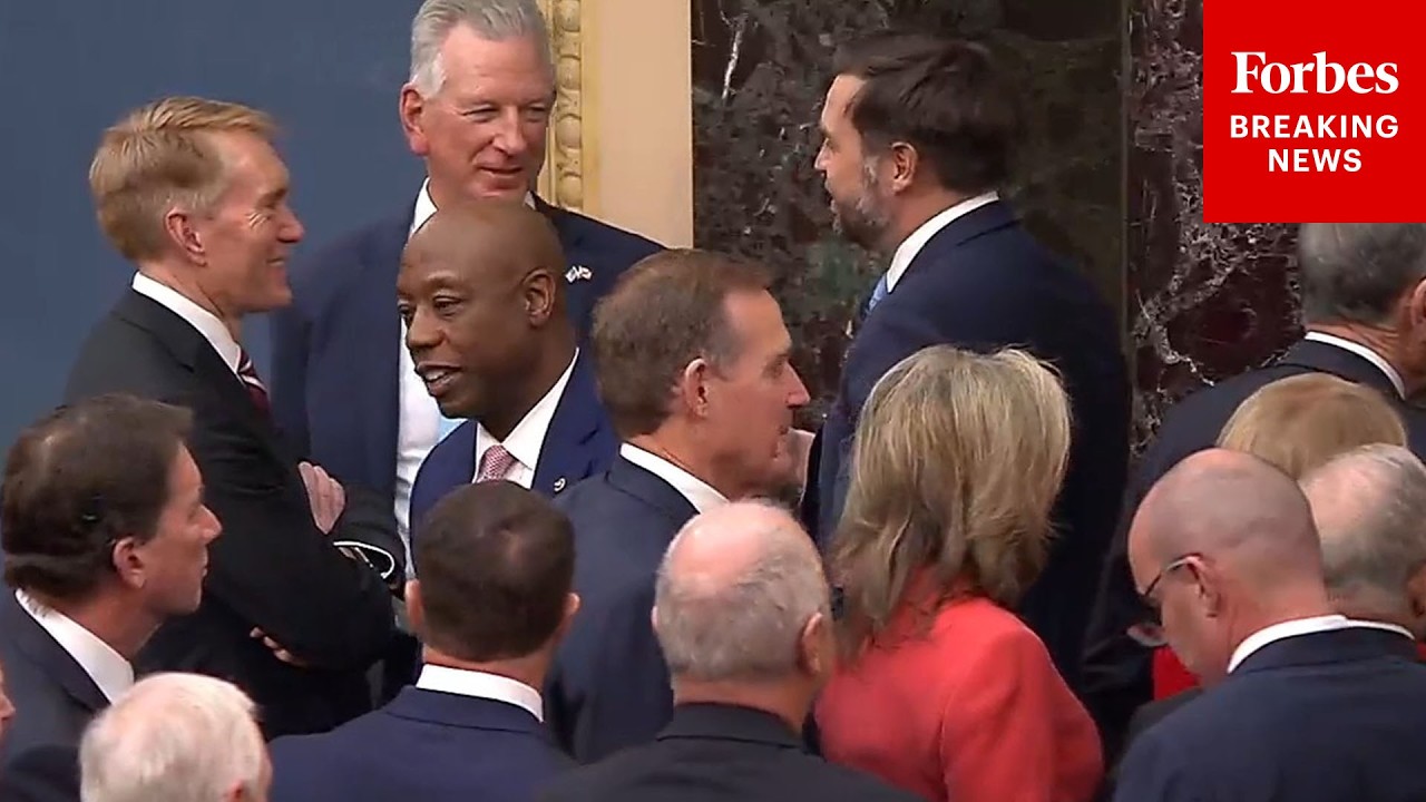 JUST IN: JD Vance Spotted On Senate Floor With Senators Before Heading To State Of The Union