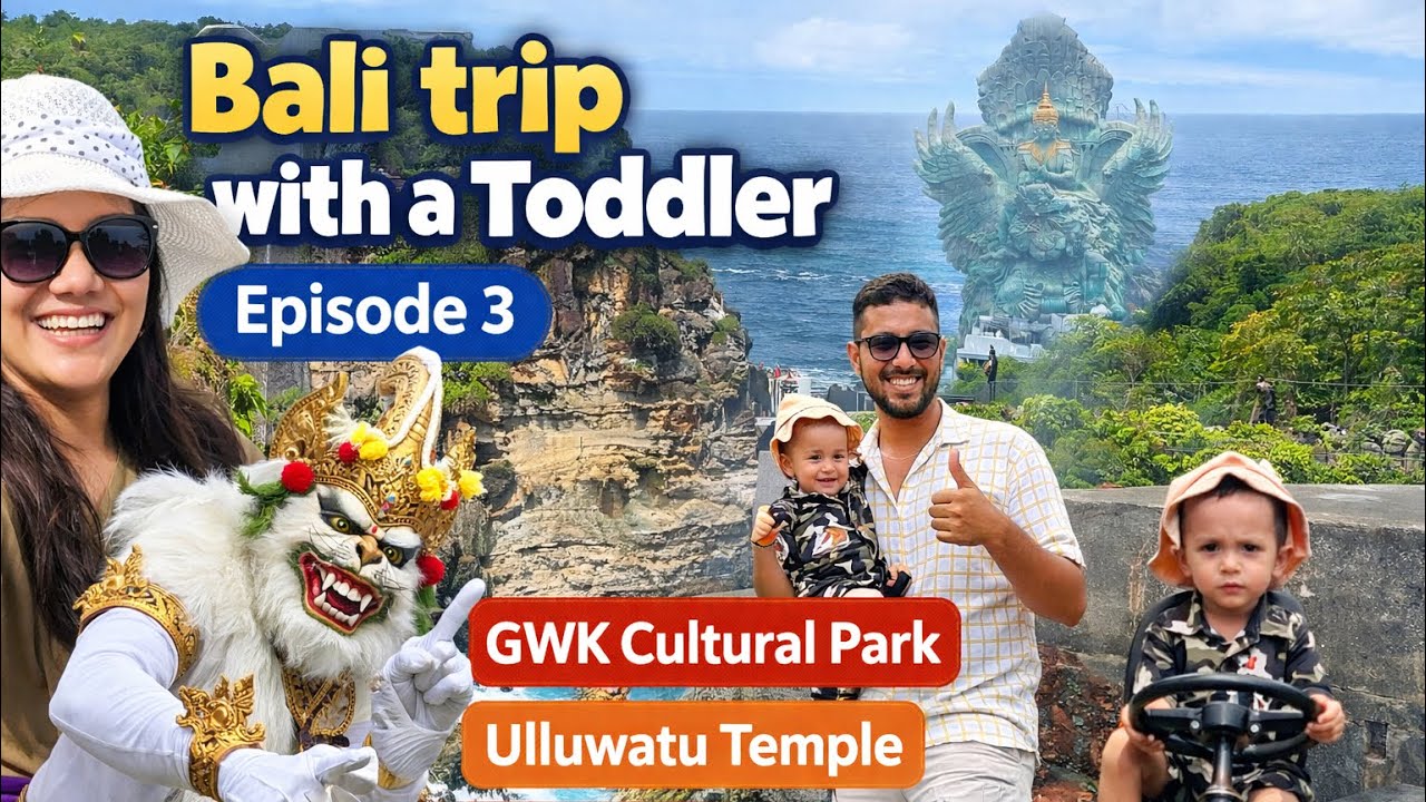 Bali with toddler-Episode 3 |GWK,ullu watu temple , kecak dance#youtube #trending #viral #bali #yt