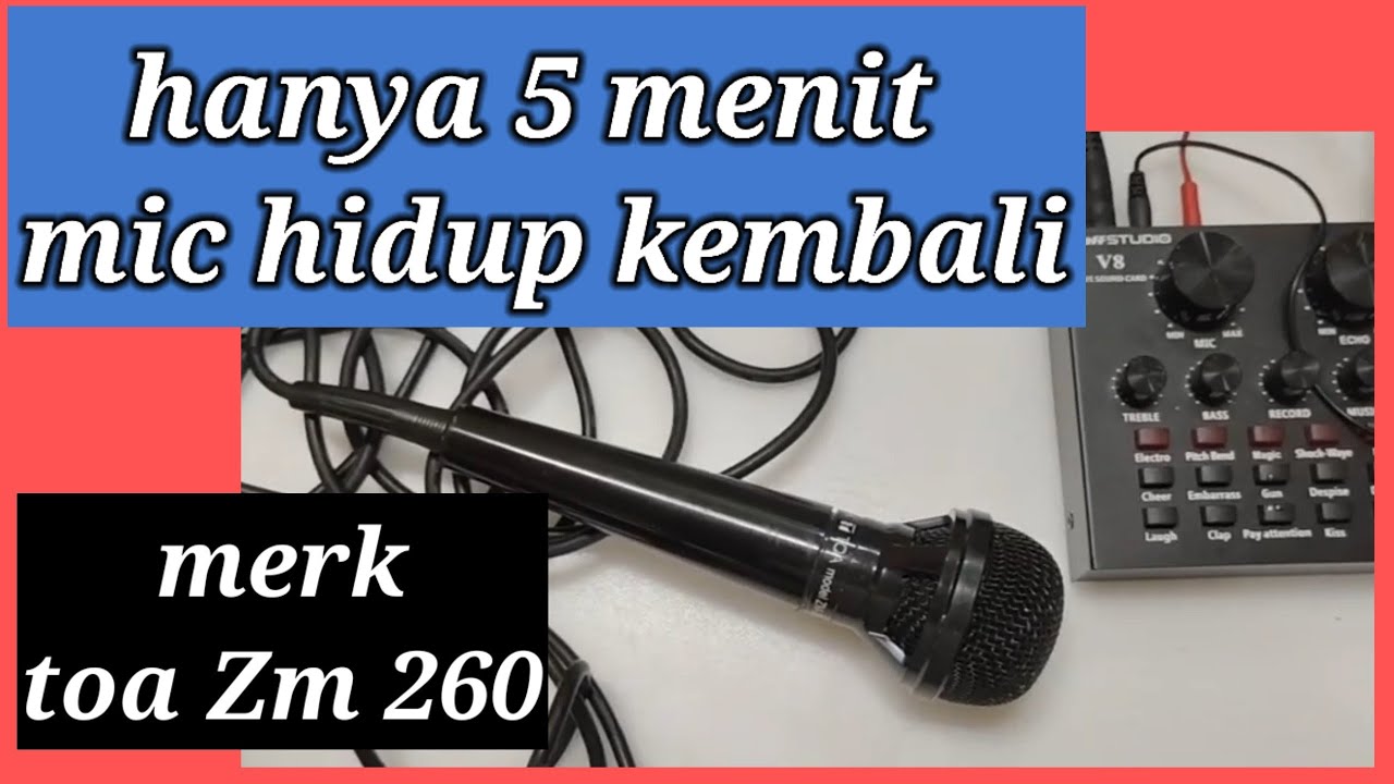 cara memperbaiki micropon dinamik merk TOA model ZM-260 IMP.60 ohm # mic toa