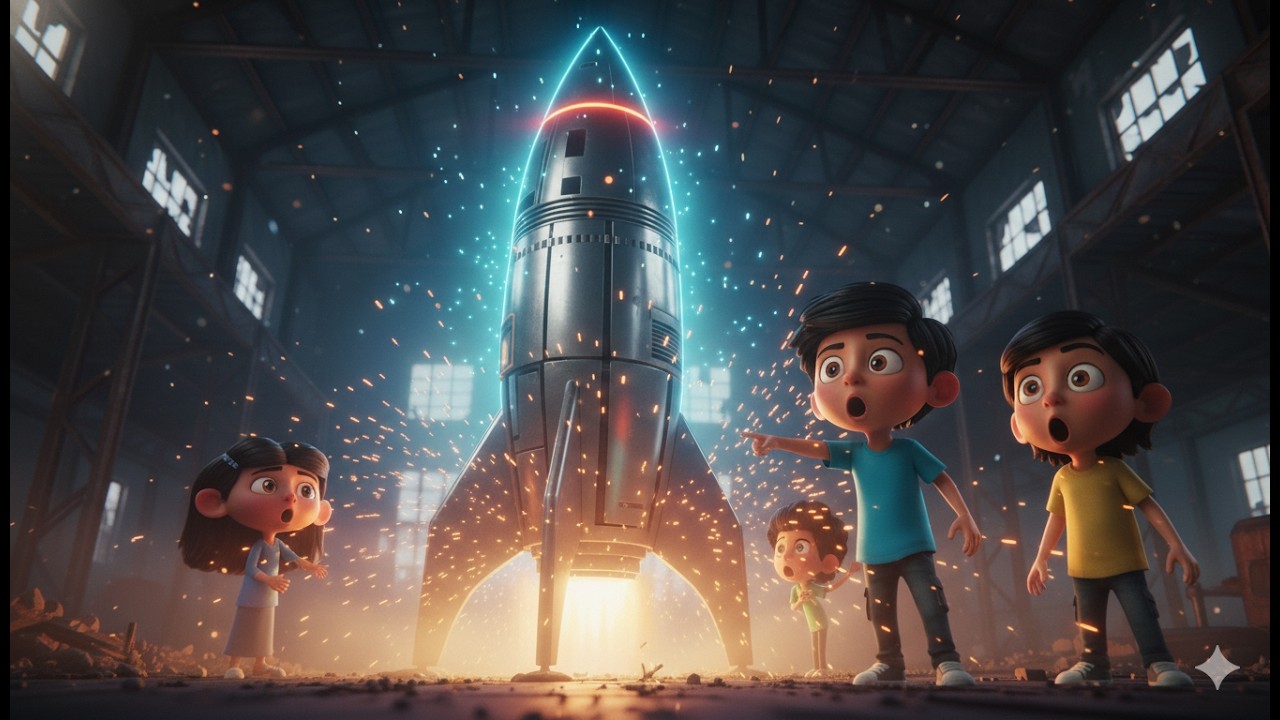 The Kids Found a SECRET Rocket and Accidentally Launched Into SPACE!  |  Adventure Episode 1