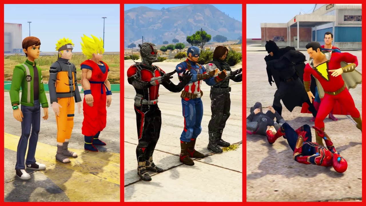 Marvel vs DC Final War | GTA 5 Superhero Fight #87