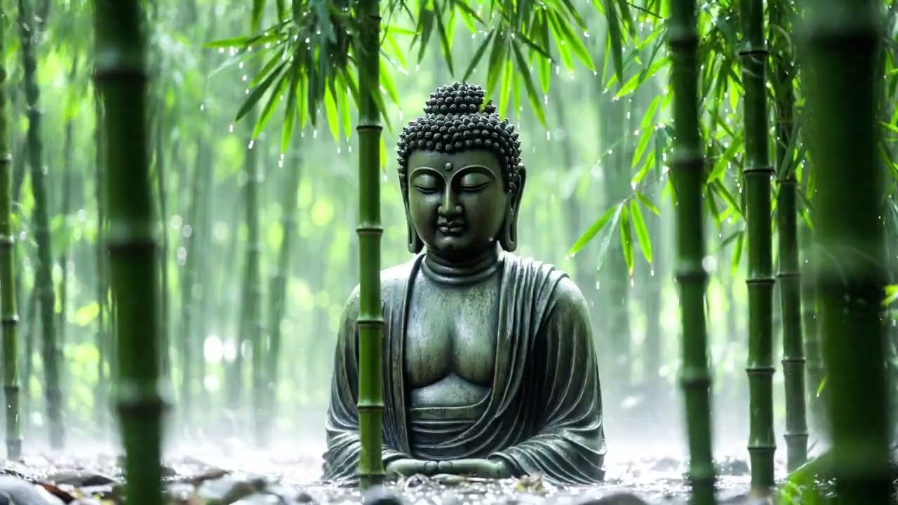 10 Min Bamboo Rain Zen: Deep Relaxation & Mindfulness in a Sacred Forest 🎋🌧️ | Pure Zen Library