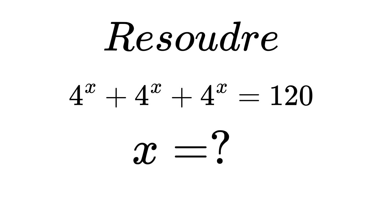 Équation exponentielle