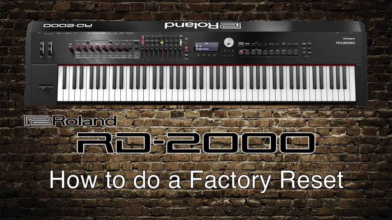 Roland RD-2000 - How to do a Factory Reset