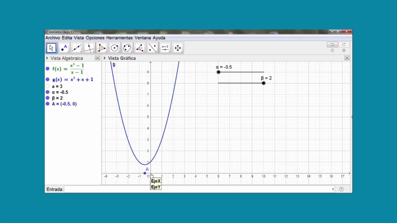 Límites de funciones  3/4 (Uso de GeoGebra)