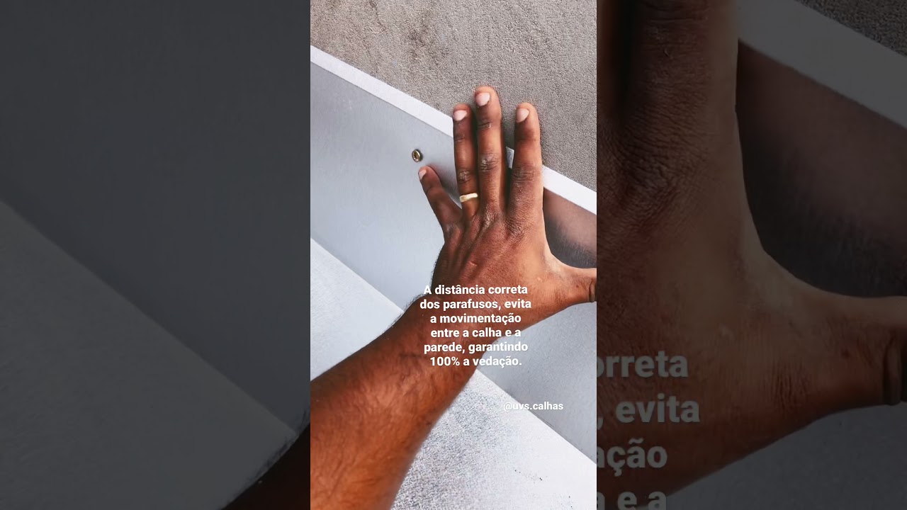 Dist&acirc;ncia correta de parafusar a calha #shorts