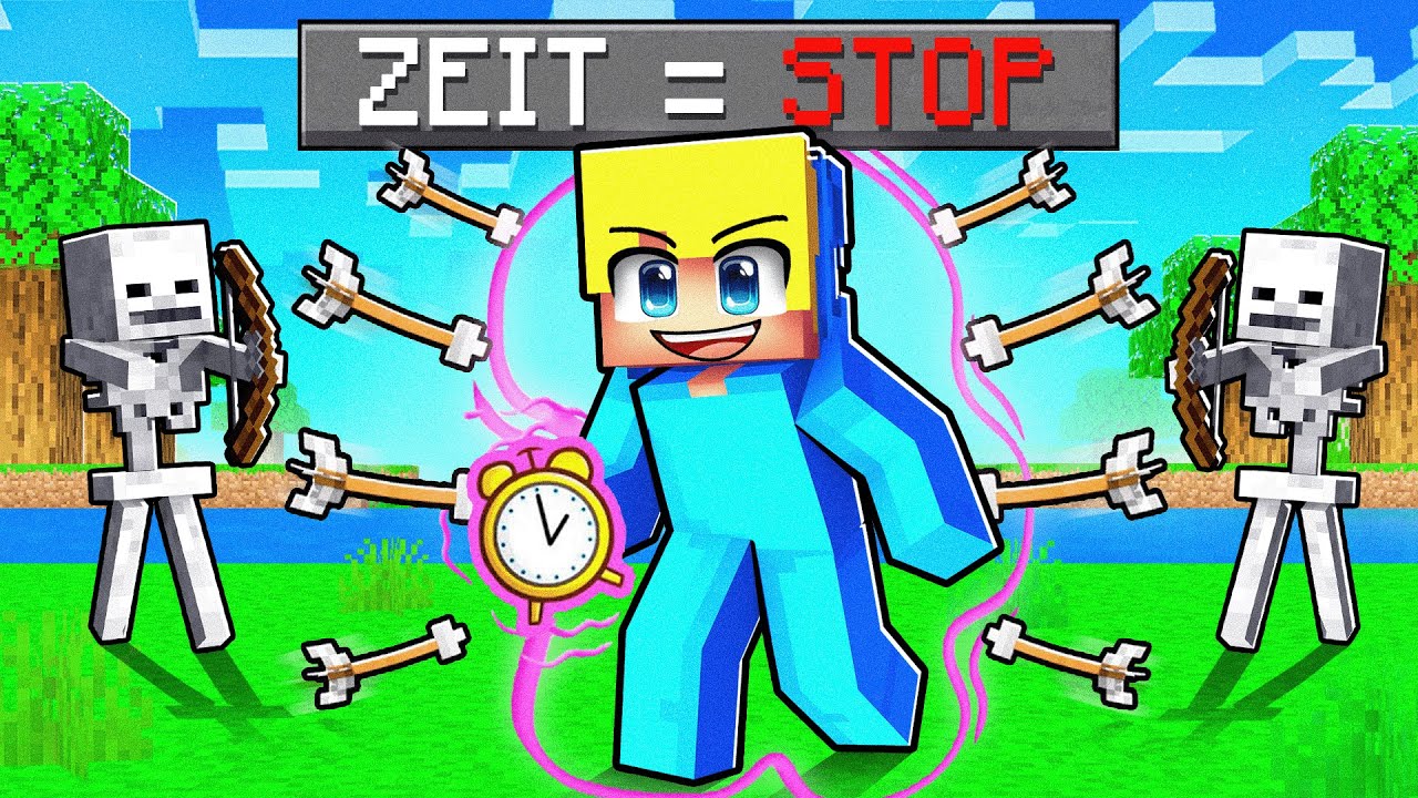 Minecraft aber ich kann die ZEIT STOPPEN!