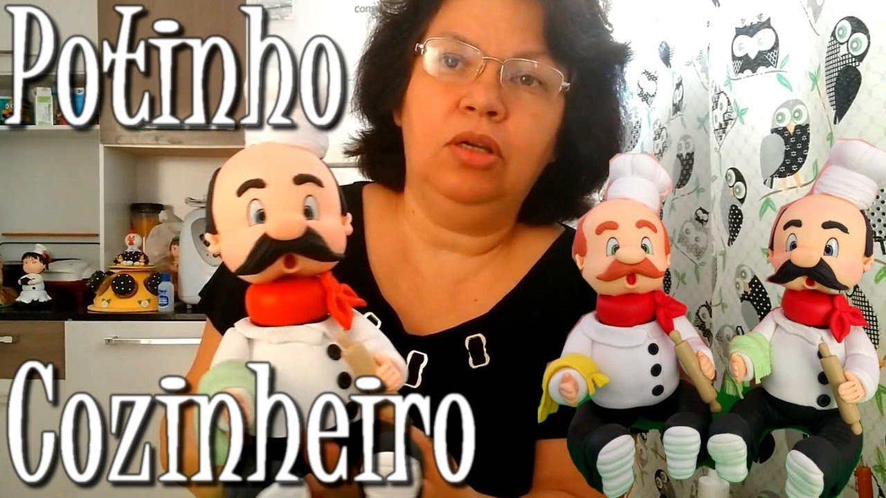 Aula de Biscuit Completa- Porta tempero Chefinho
