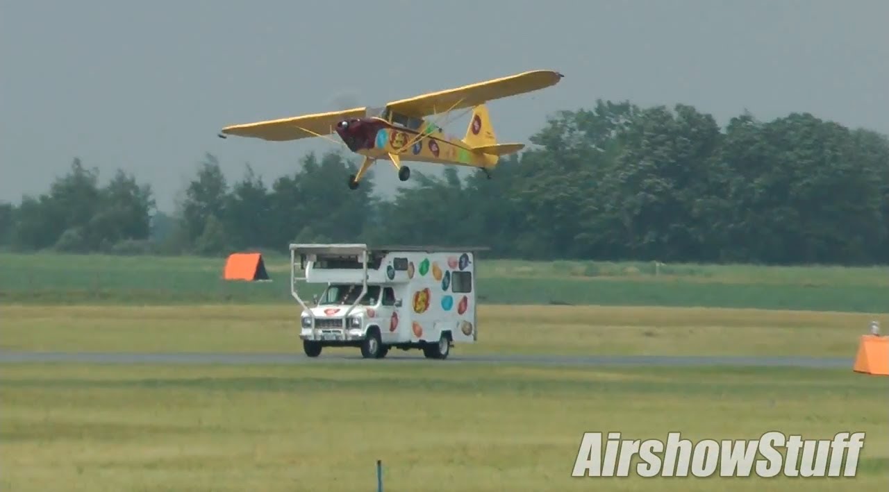 Kent Pietsch - Attempted RV-top Landing (with Wall of Fire!)- Waterloo Airshow 2014