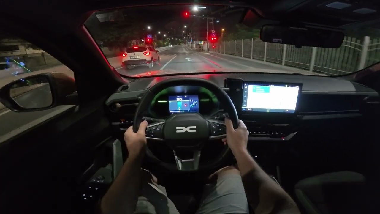 2024 Dacia Duster Hybrid Night Test Drive POV | Ambience Binaural Sound