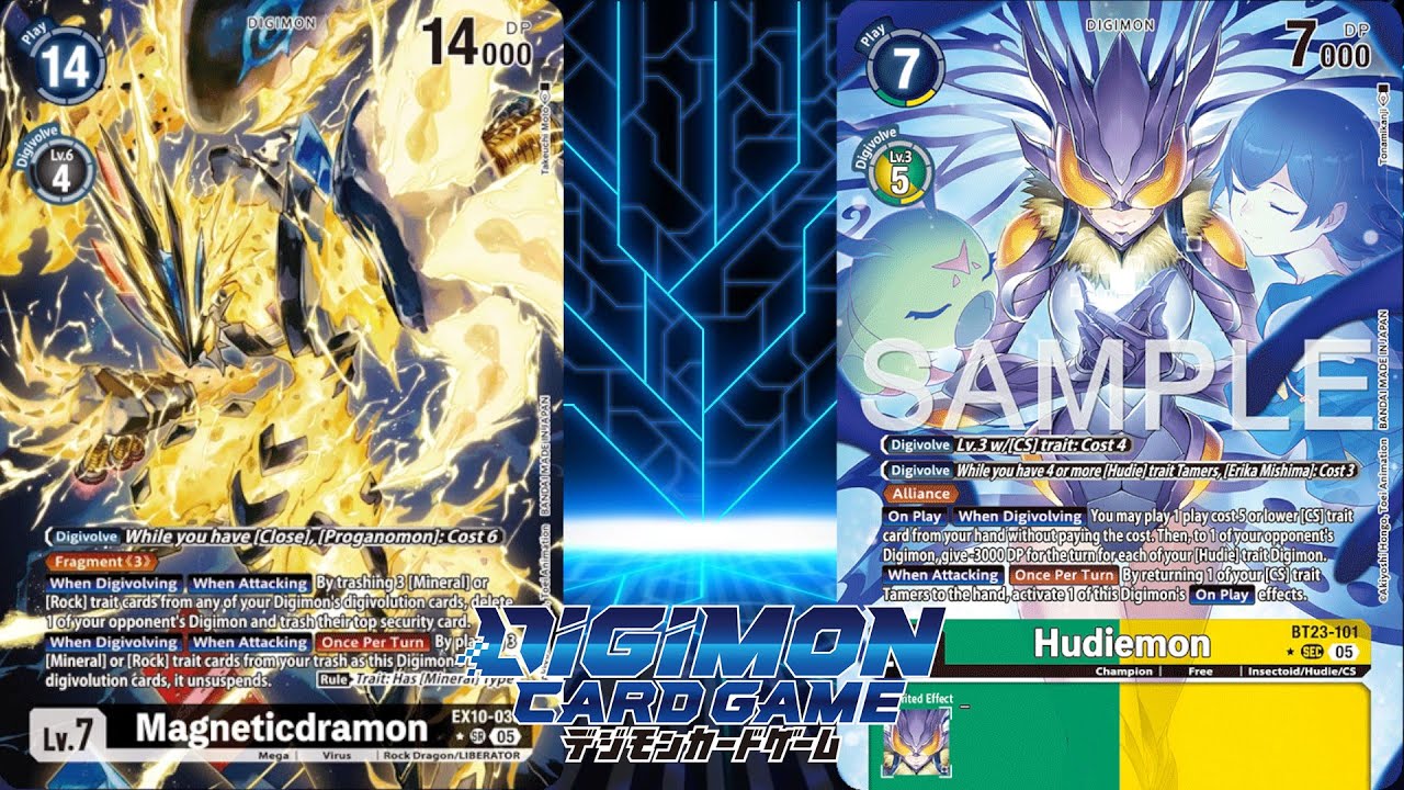 Digimon Card Game Gameplay - Magneticdramon vs Hudie - BT23