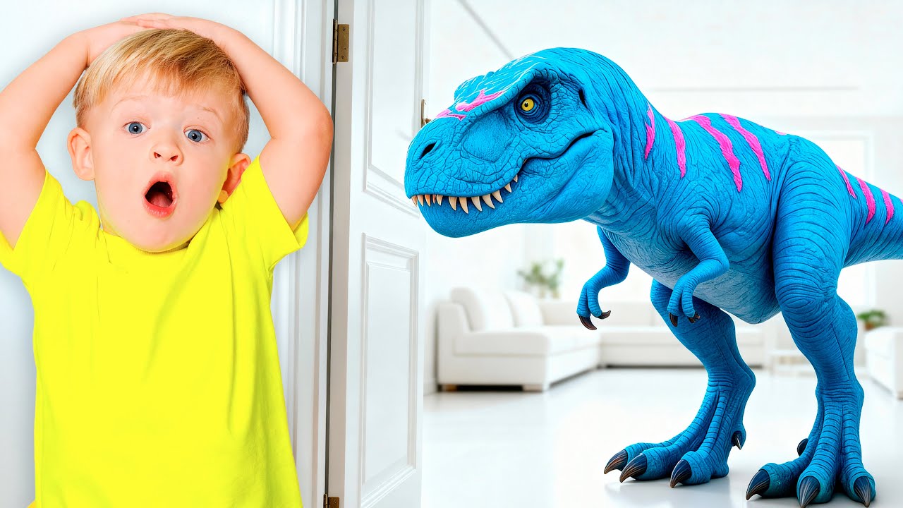 Trẻ em biến đồ chơi thành khủng long thật! 🦖
