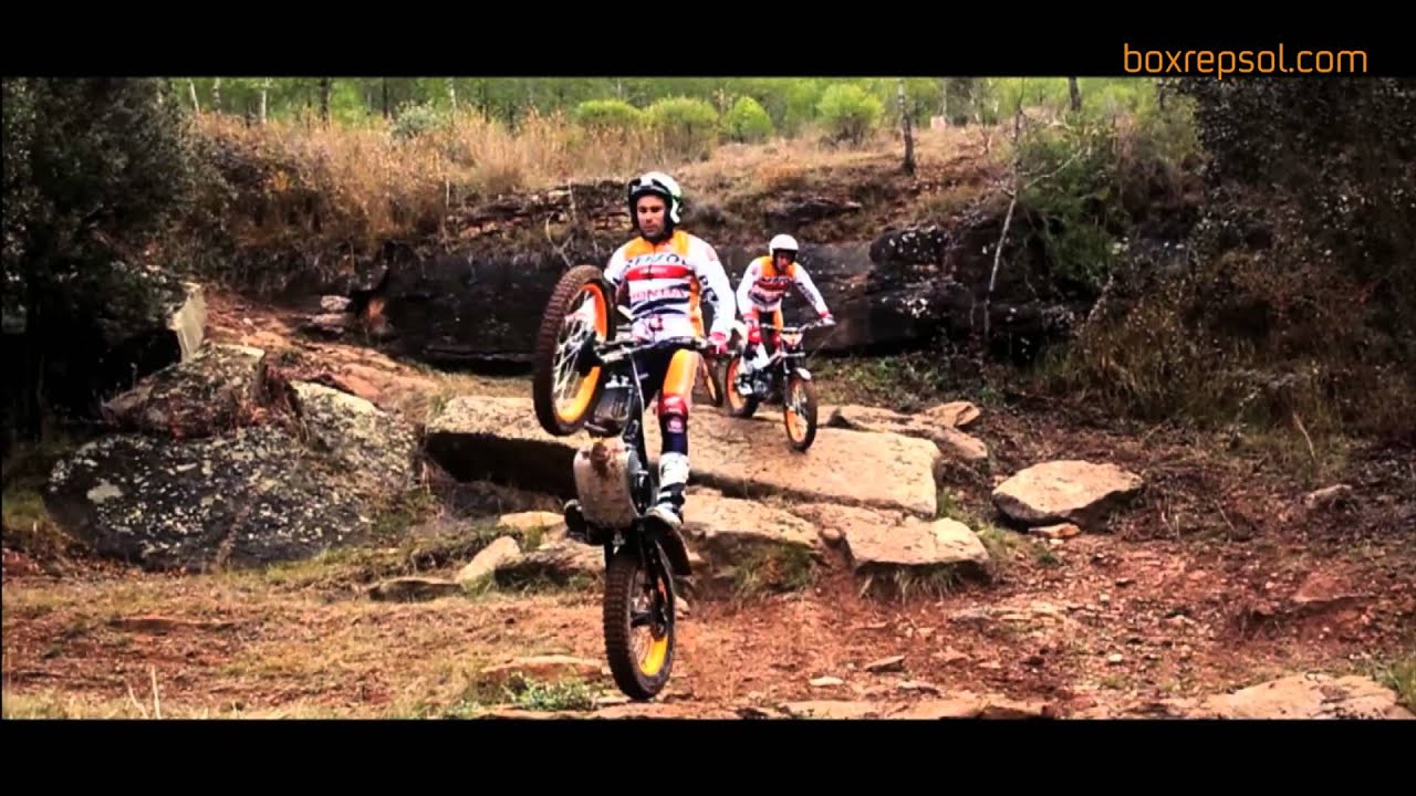 Marc Márquez y Dani Pedrosa, trialeros por un día con Toni Bou y Fujinami