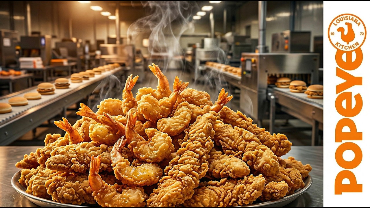 Popeyes Food Manufacturing Process | Premium Large Scale Factory Documentary!