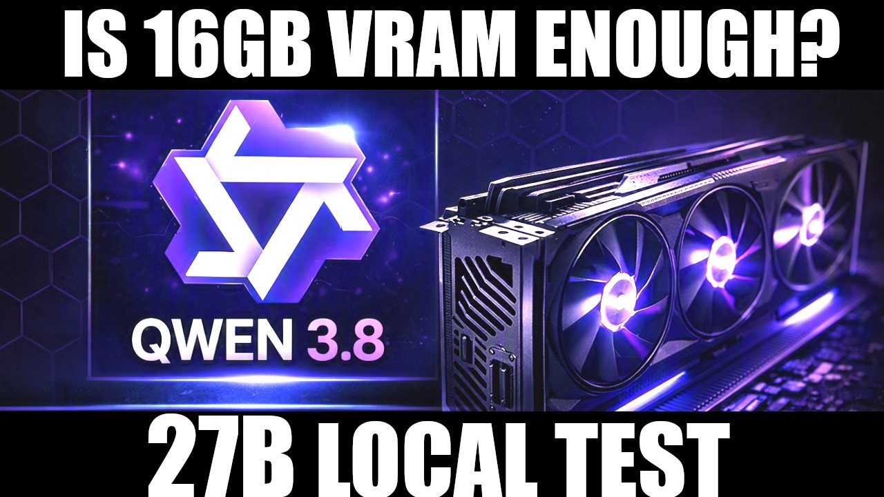 Can you run QWEN 3.8 27B with 16GB VRAM?