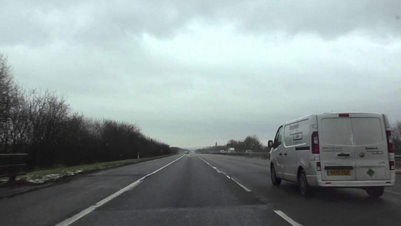 Driving On The M57, M62, M6 & M5 Motorways From Liverpool To Worcester, England 17th January 2016