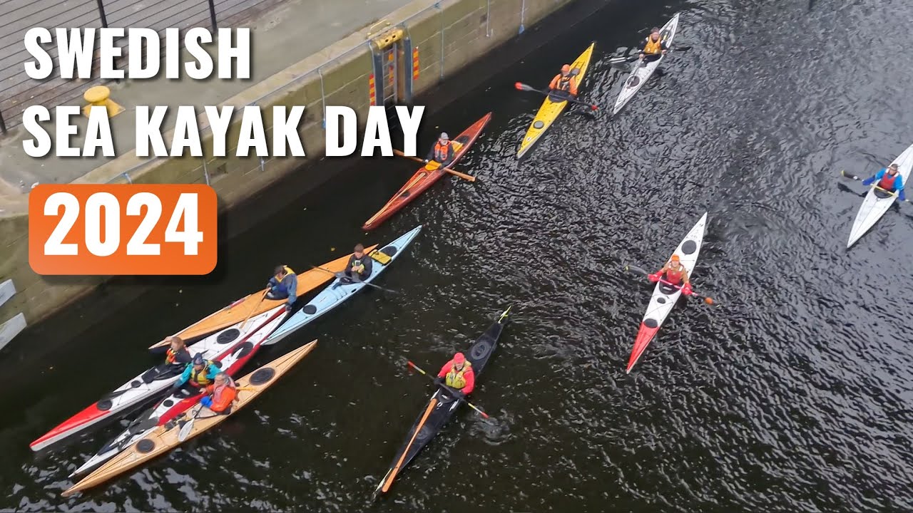 Swedish Sea Kayak Day - Havskajakens dag 2024! Stockholm kayak parade (seen from land)