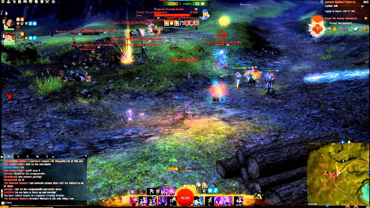 Seven Mirror - GW2 Mesmer - Team play (3 vs Zerg)