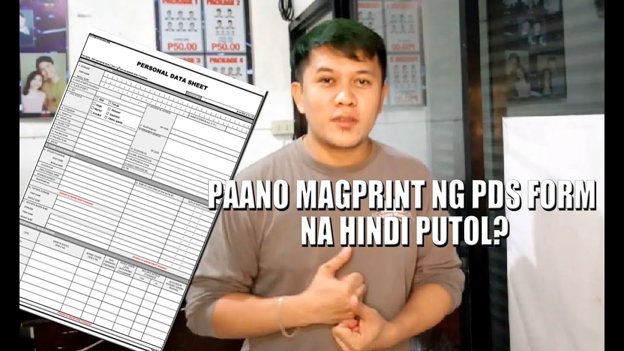 PAANO MAGPRINT NG PDS FORM NA HINDI PUTOL?
