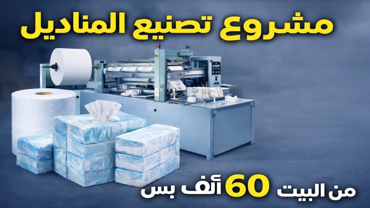 مشروع تصنيع المناديل الورقية 2026 | دراسة جدوى