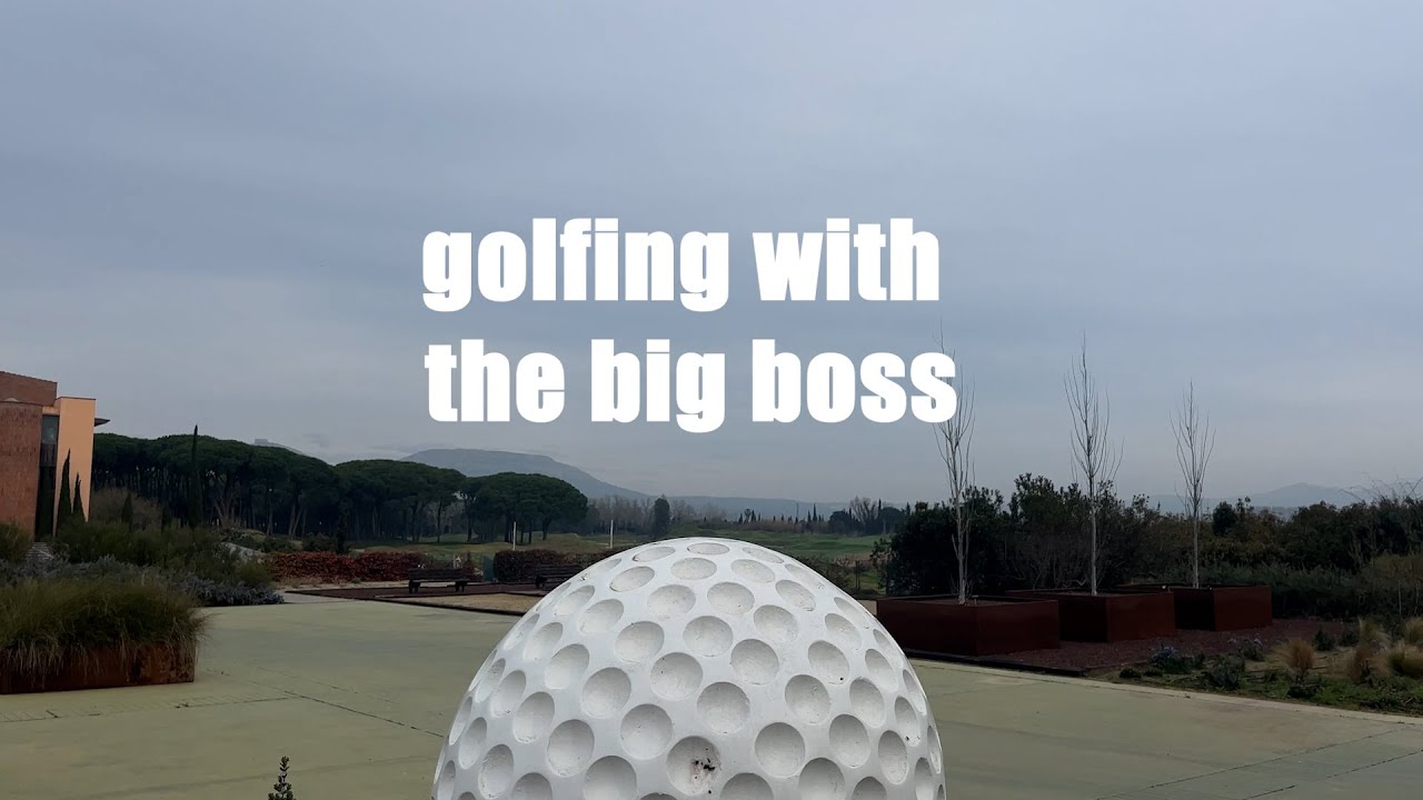 Golf Emporda playing with the boss