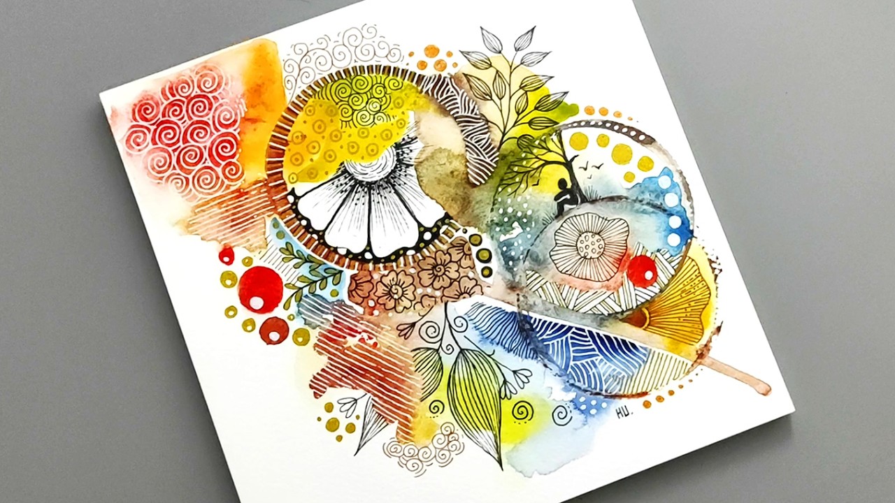 Creative Zentangle and Watercolor | Relaxing & Inspiring Art Tutorial