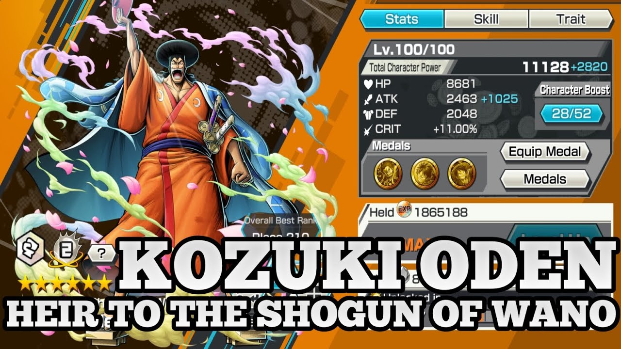 KOZUKI ODEN HEIR TO THE SHOGUN OF WANO GAMEPLAY | ONE PIECE BOUNTY RUSH | OPBR
