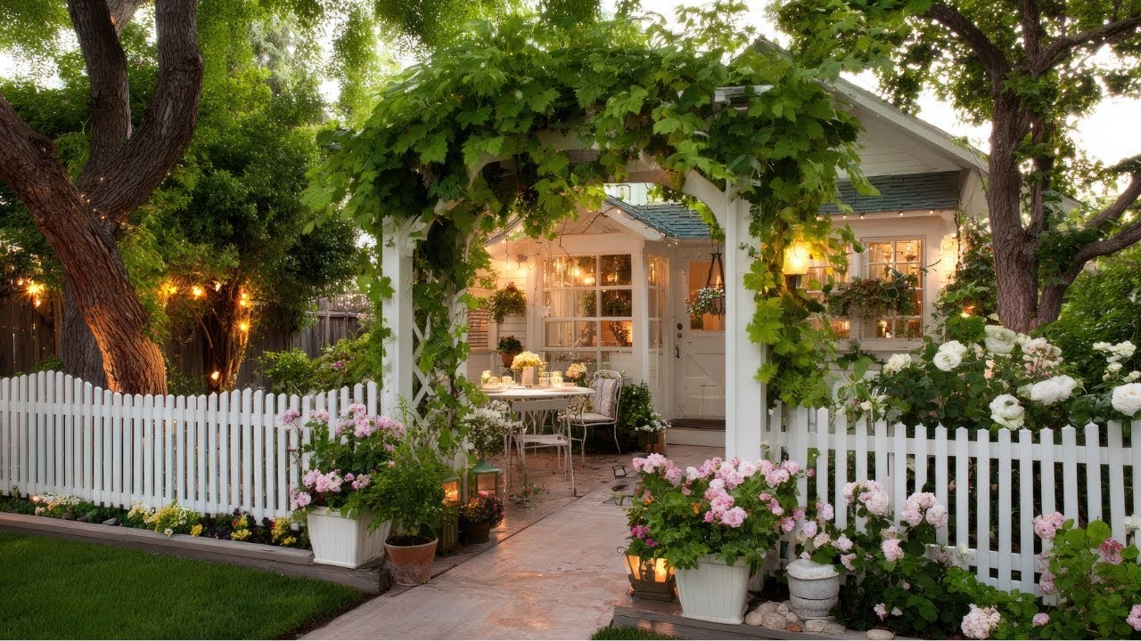 Timeless Farmhouse Garden Makeover 2025 | Elegant Fences, Charming Patios & Small Entryway
