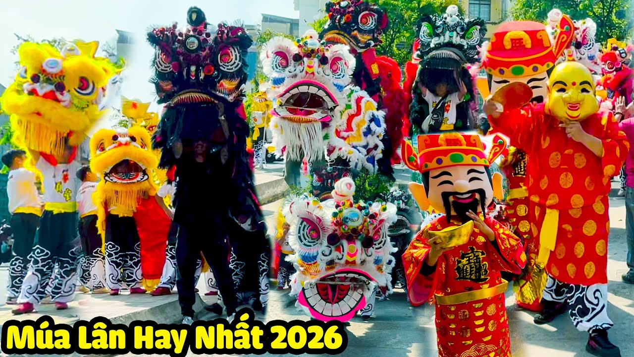 Múa Lân Hay Nhất Tết 2026 Khai Quang Điểm Nhãn Lân Sư Rồng , LSR Hồng Thuận cúng Chùa Bà Thiên Hậu